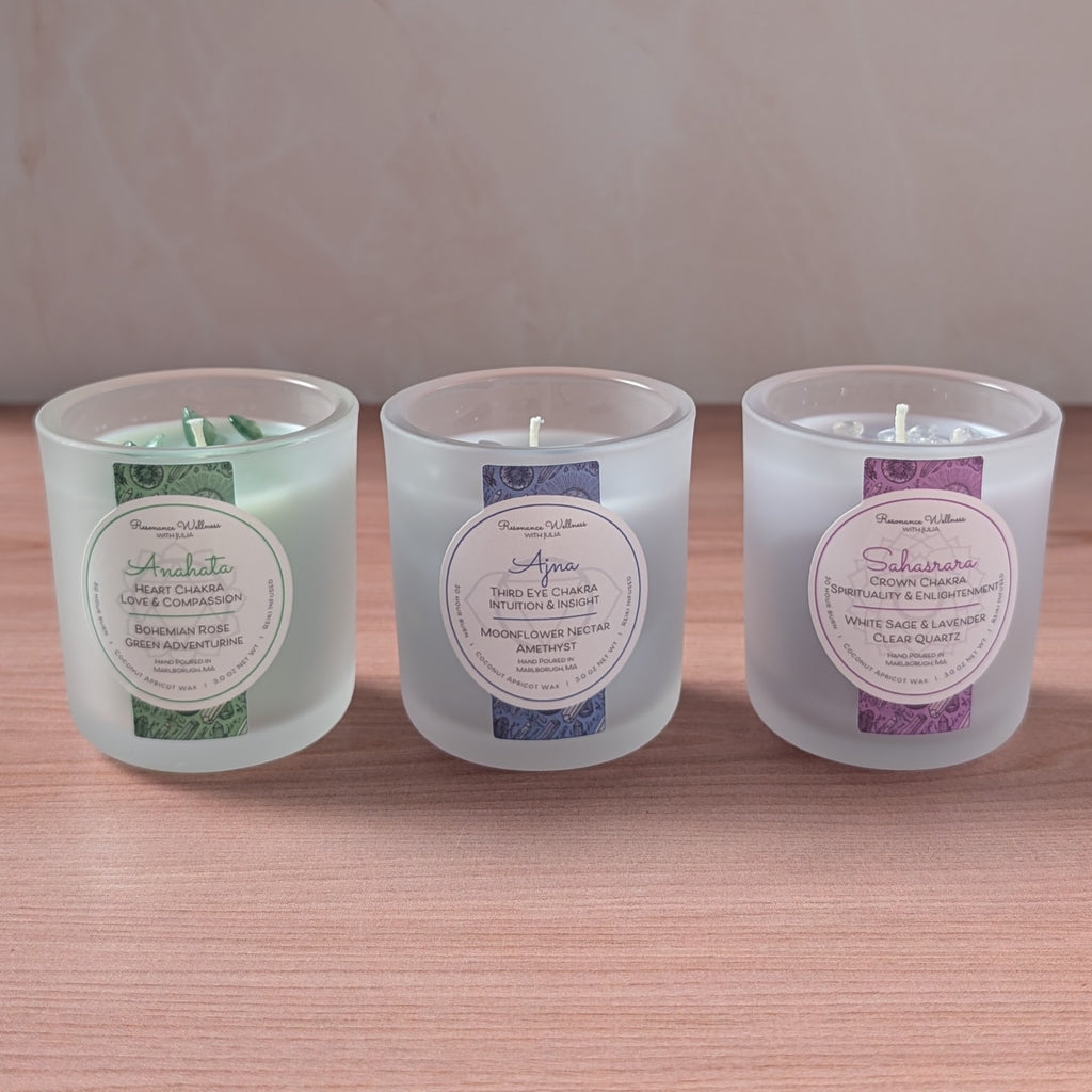 Resonance Rituals | Chakra Trio 3 oz Candles