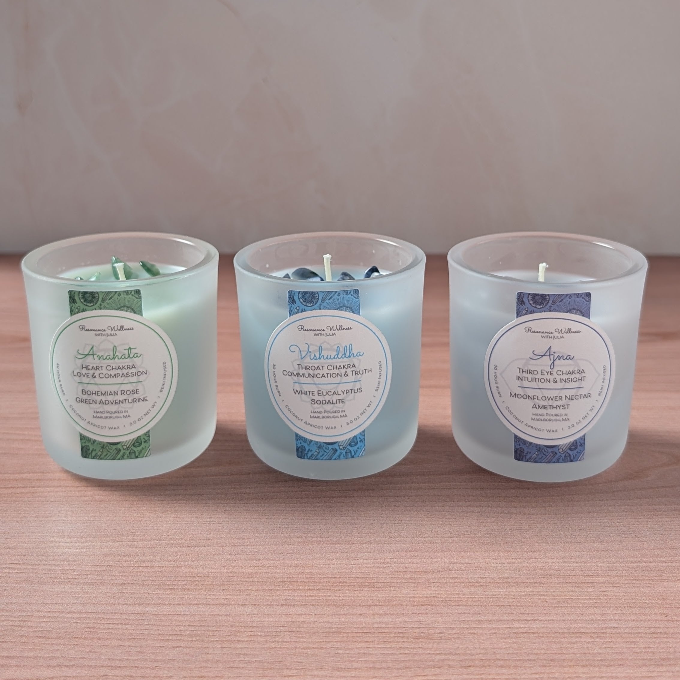 Resonance Rituals | Chakra Trio 3 oz Candles