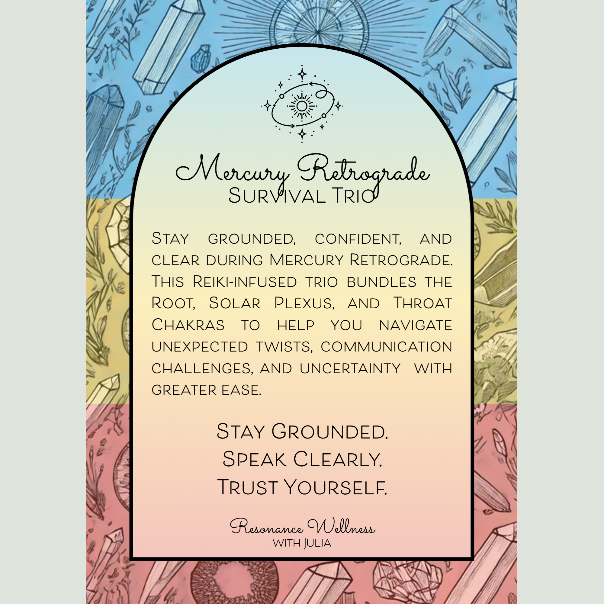 Resonance Rituals | Mercury Retrograde Survival Trio | 3 oz Candles