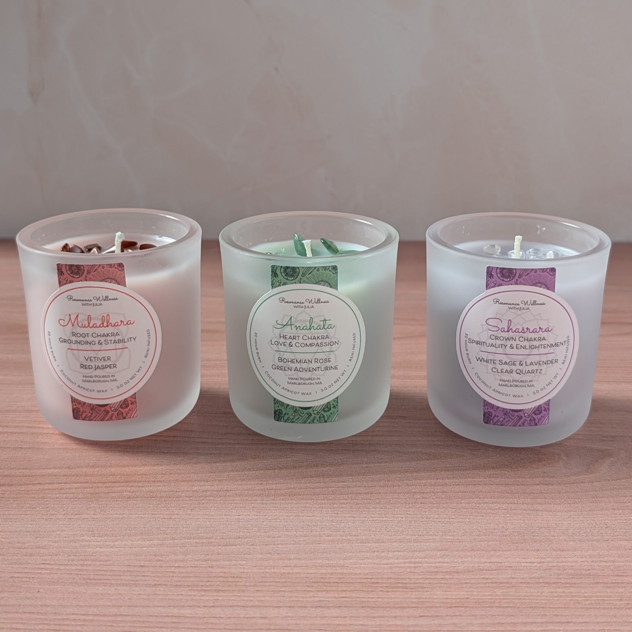 Resonance Rituals | Chakra Trio 3 oz Candles