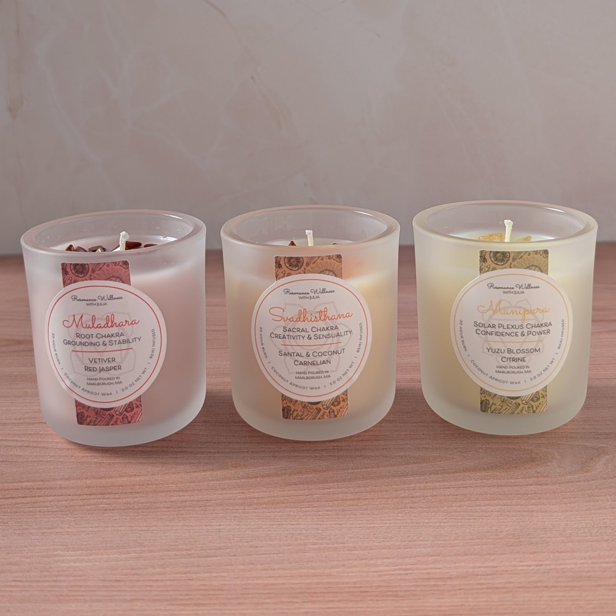 Resonance Rituals | Chakra Trio 3 oz Candles