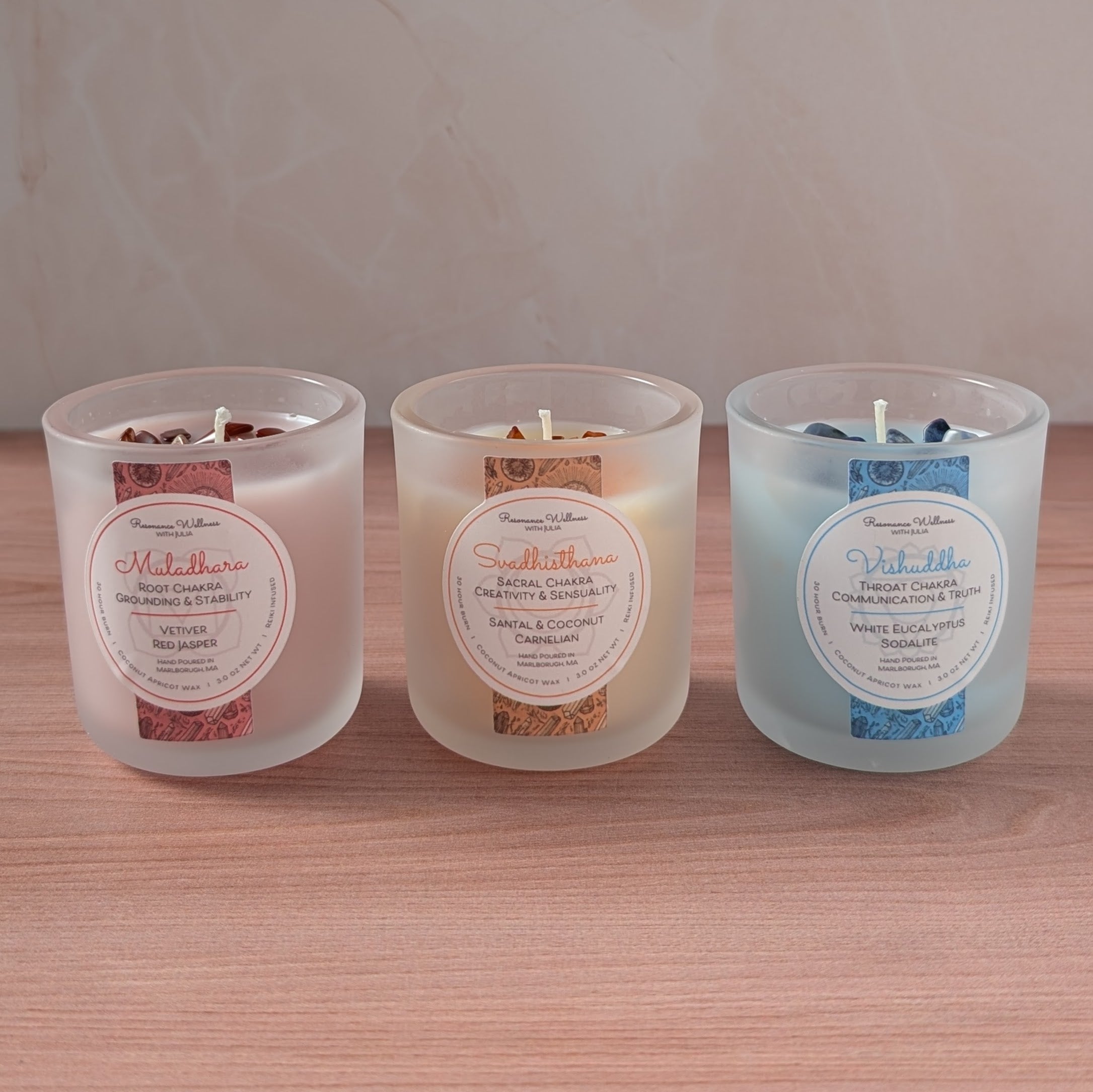 Resonance Rituals | Chakra Trio 3 oz Candles
