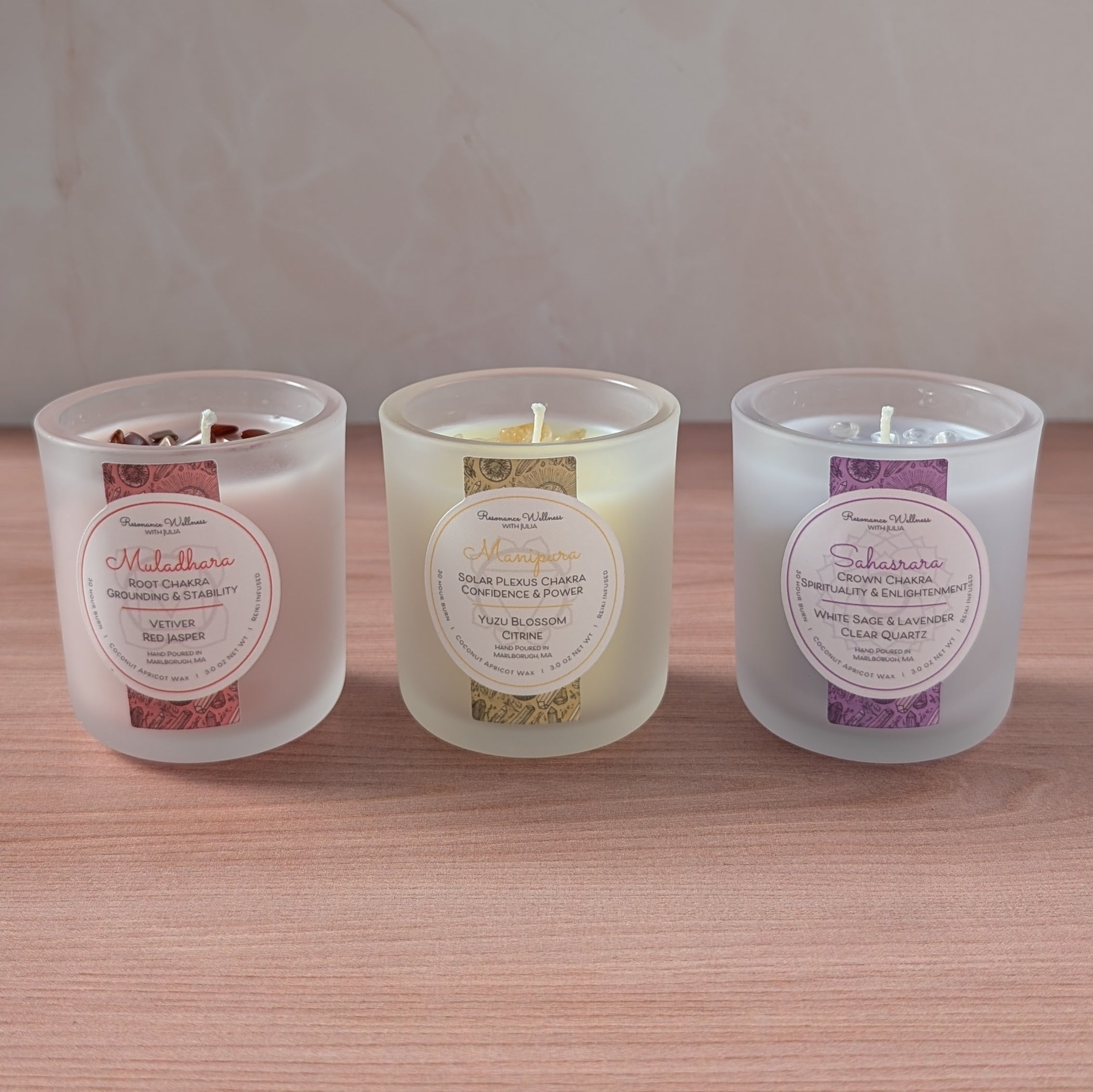 Resonance Rituals | Chakra Trio 3 oz Candles