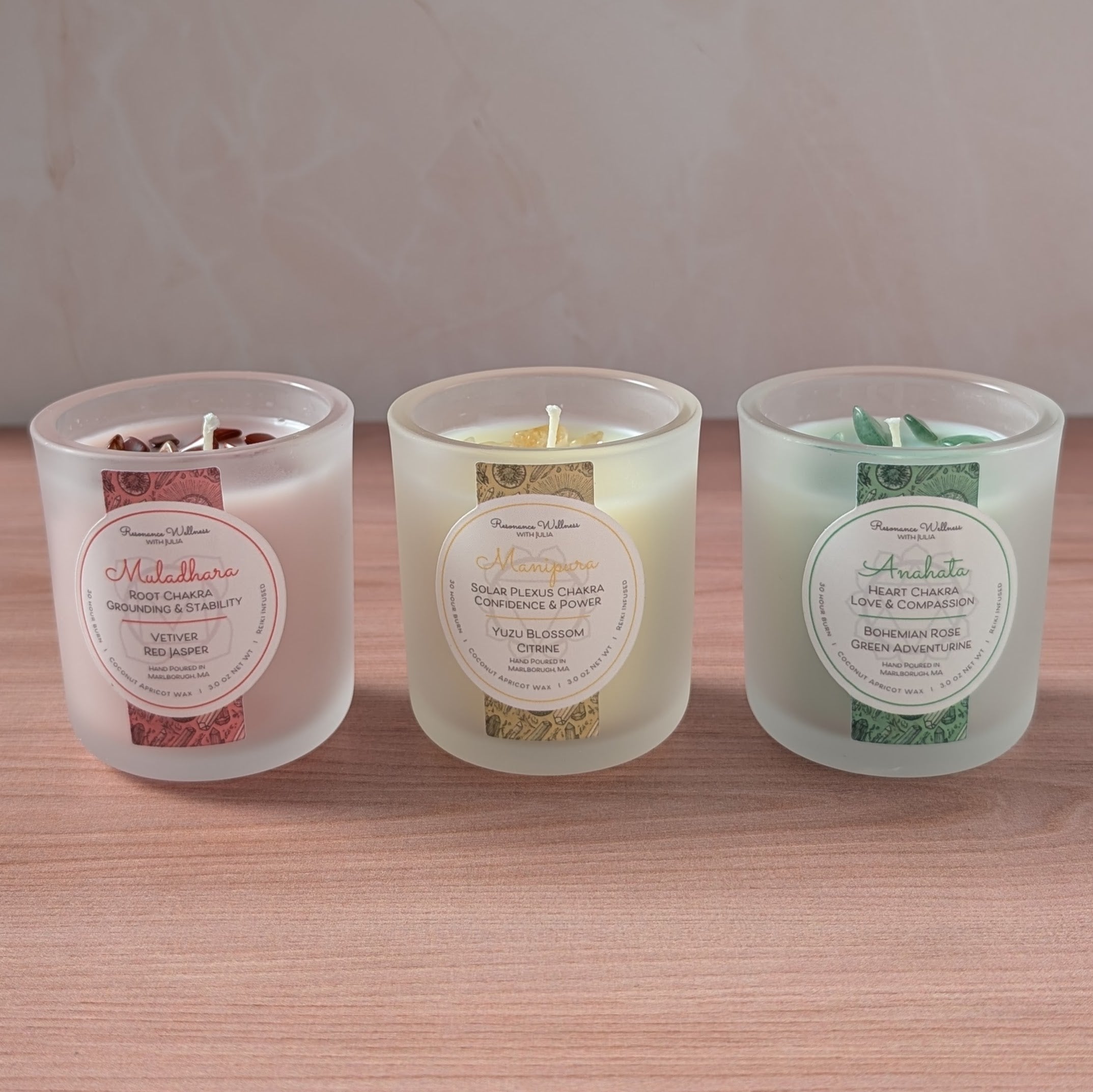 Resonance Rituals | Chakra Trio 3 oz Candles