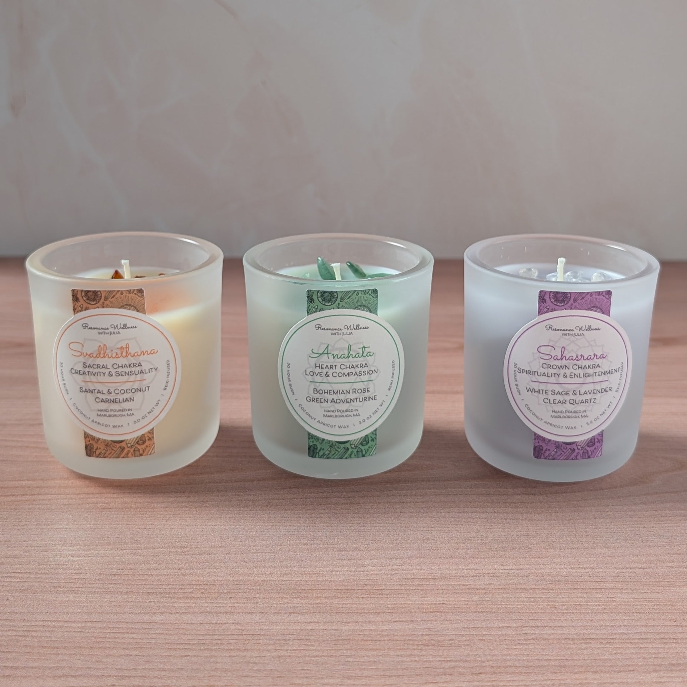 Resonance Rituals | Chakra Trio 3 oz Candles