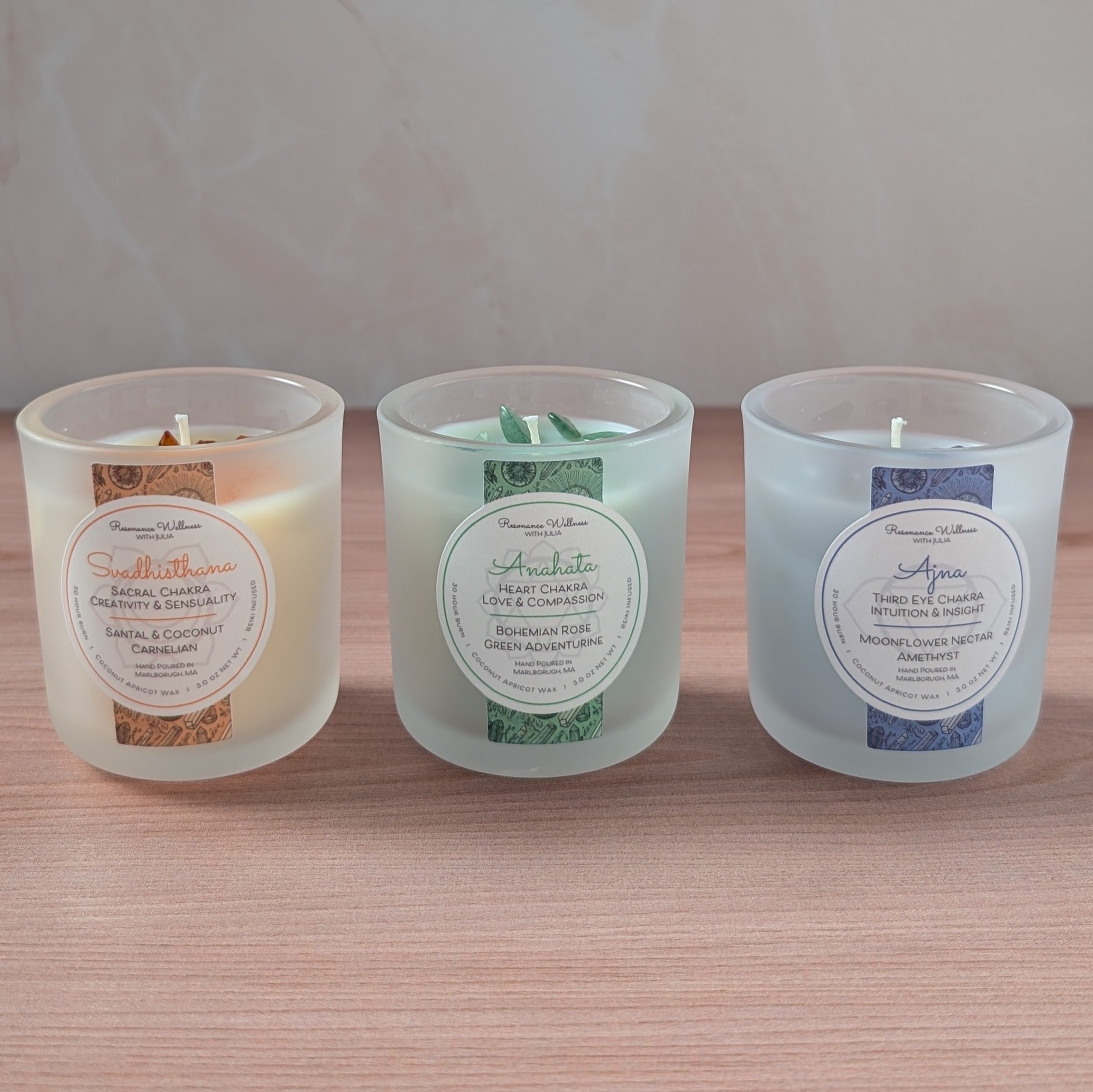 Resonance Rituals | Chakra Trio 3 oz Candles