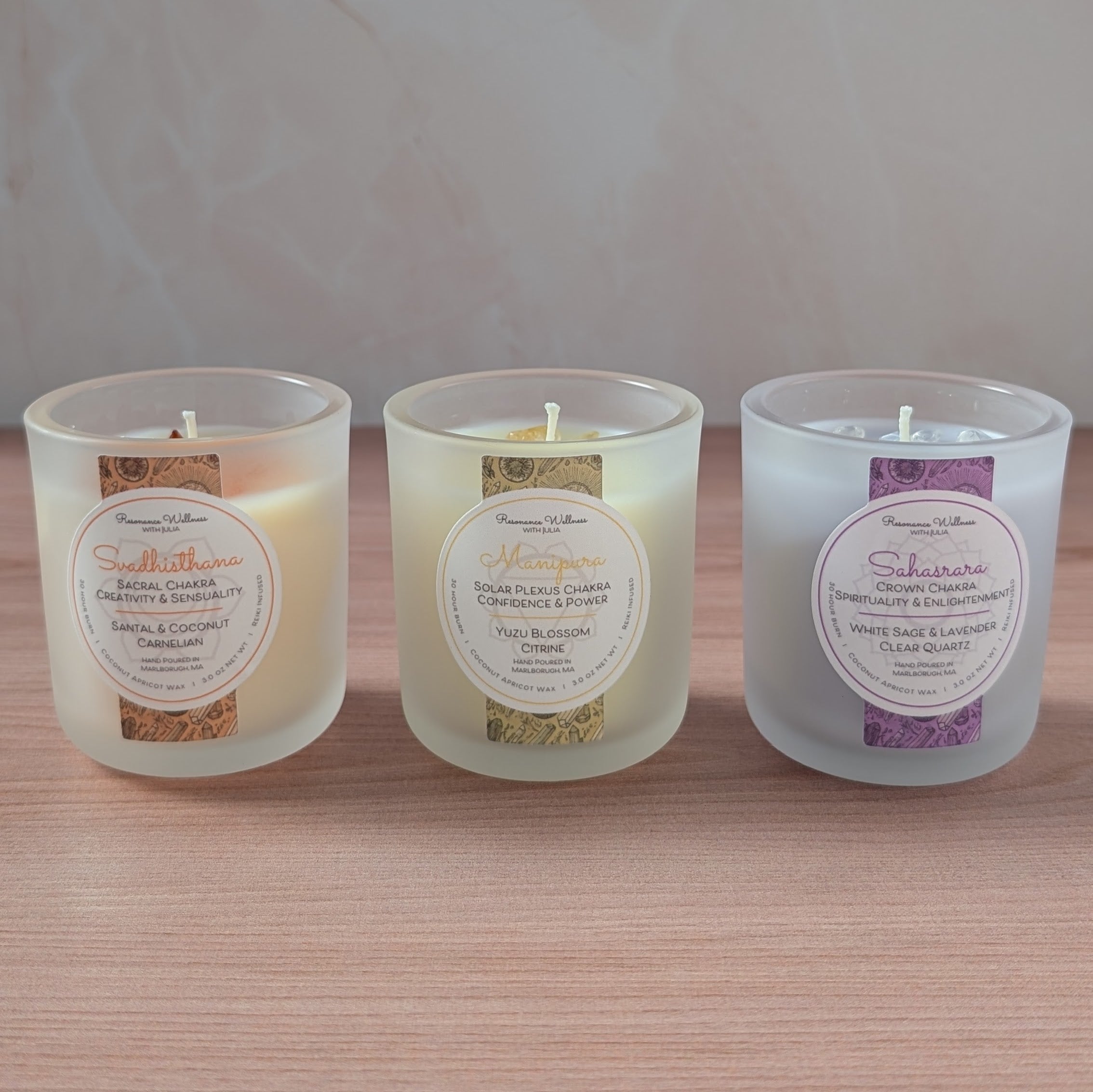 Resonance Rituals | Chakra Trio 3 oz Candles