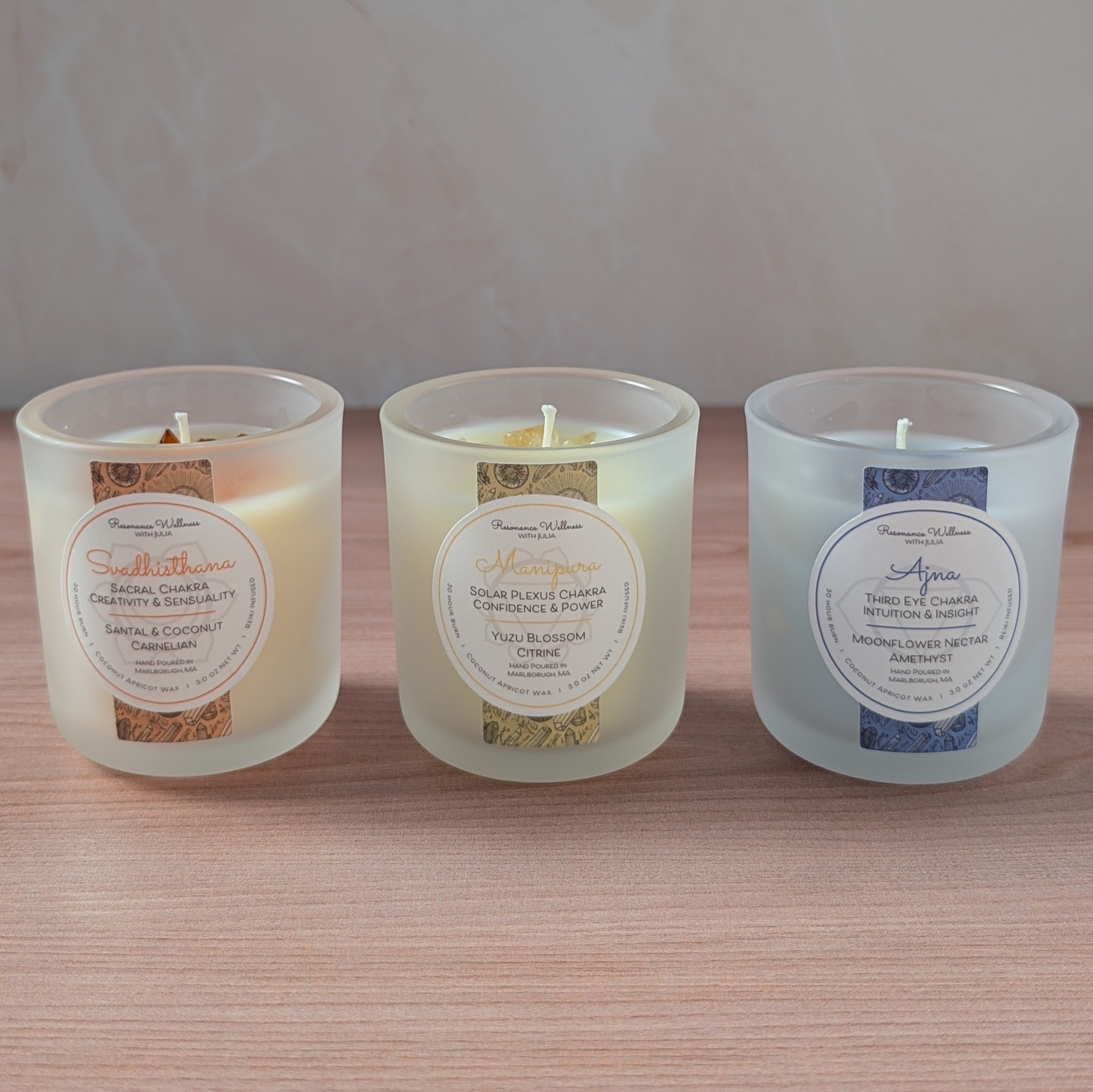 Resonance Rituals | Chakra Trio 3 oz Candles