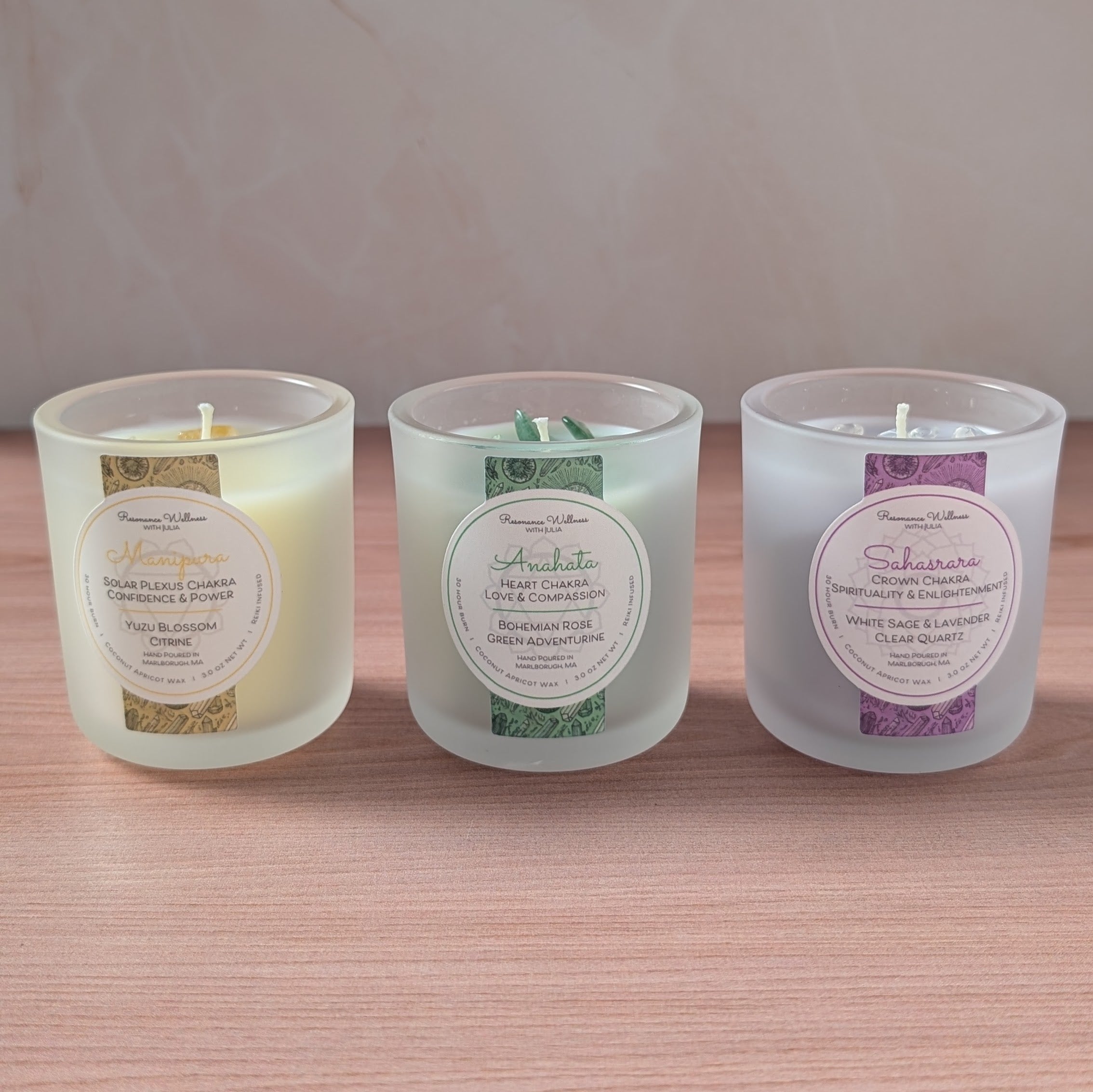 Resonance Rituals | Chakra Trio 3 oz Candles