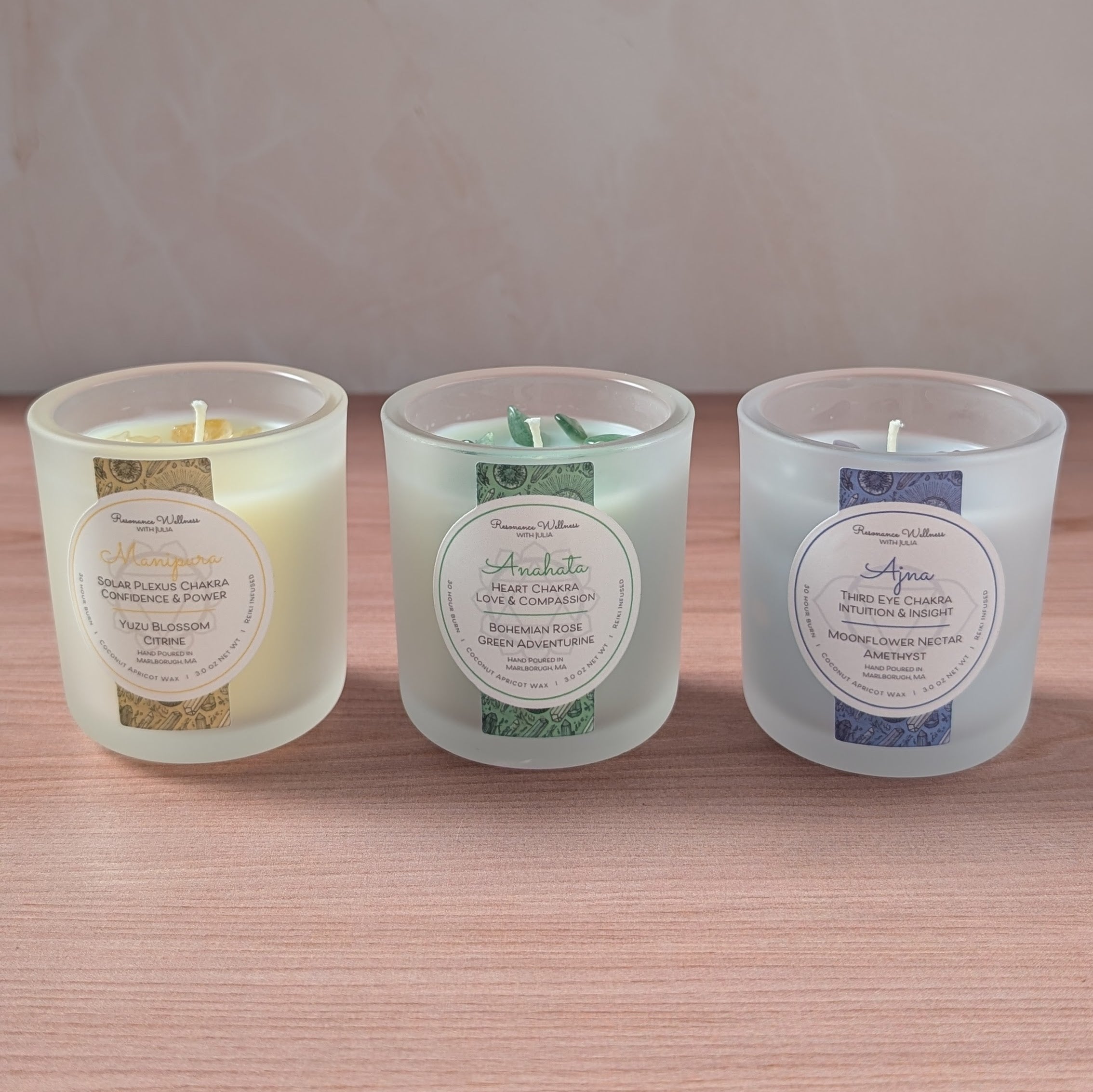 Resonance Rituals | Chakra Trio 3 oz Candles