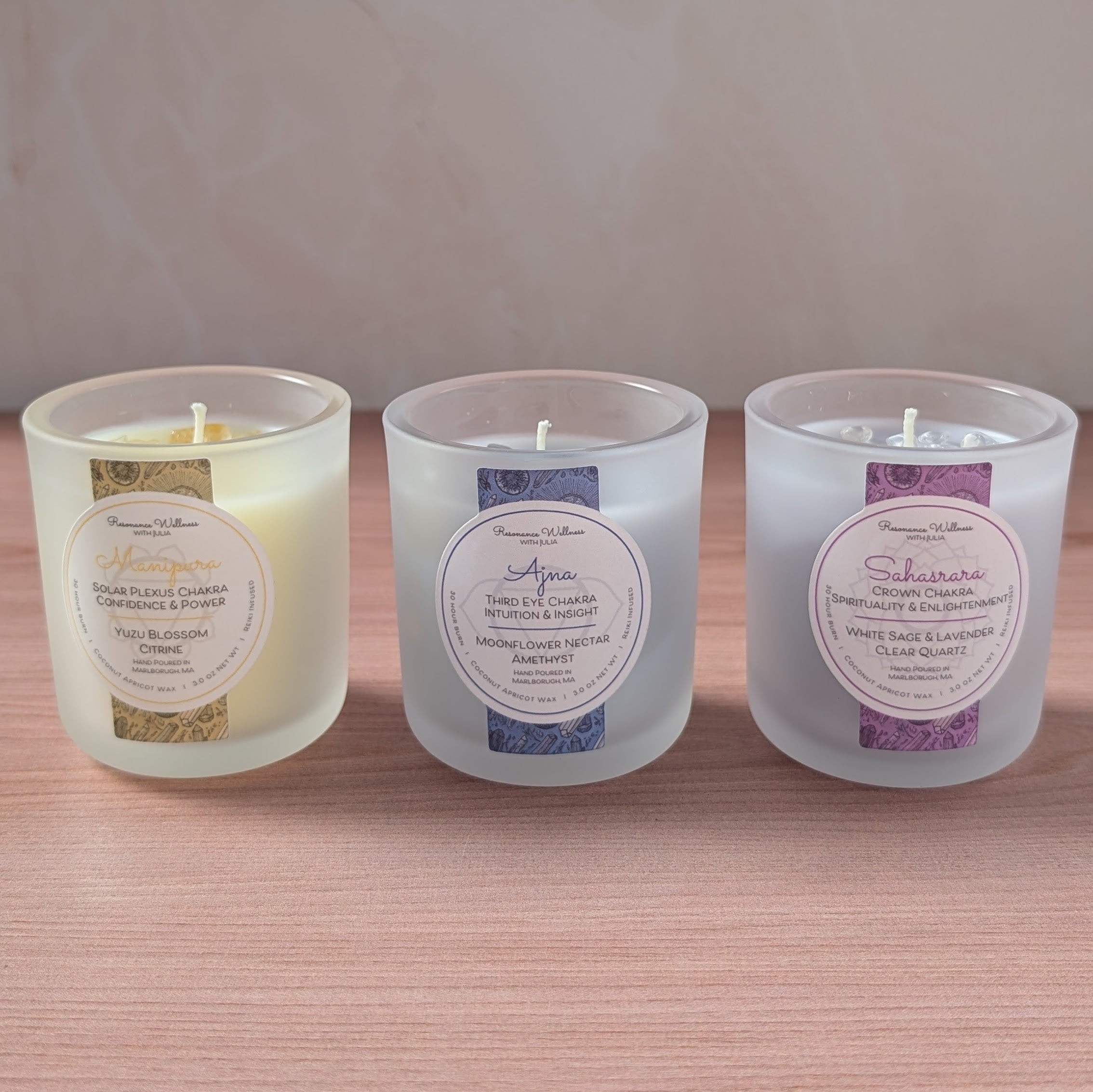 Resonance Rituals | Chakra Trio 3 oz Candles