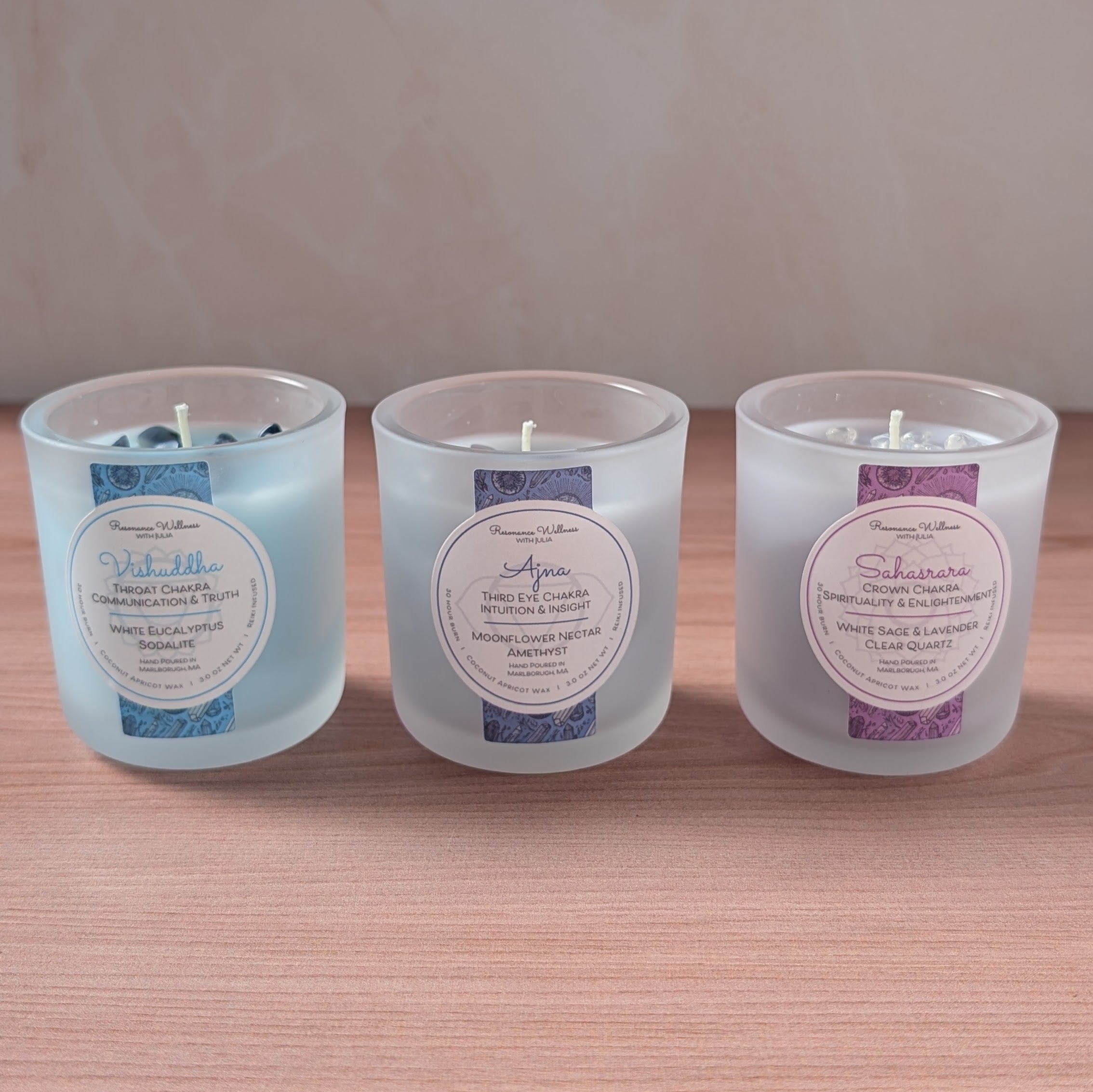 Resonance Rituals | Chakra Trio 3 oz Candles